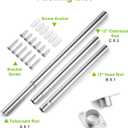 Closet Rod for Hanging Clothes, 54 to 64 Inches Adjustable Heavy Duty Closet Rod, Silver