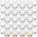 48 Pcs Clear Glass Votive Candle Holders Bulk Tealight Candle Holders Wedding Table Centerpiece Decor Vase for Wedding Bridal Shower Party Decoration