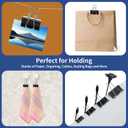 BainGesk 210 PCS Binder Clips Paper Clamps Assorted Sizes, Metal Paper Binder Clips, Black Binding Paperwork Clamp Bulk, 6 Sizes in 6 Boxes, School, Office Supplies