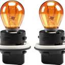 2PCS Front Turn Signal Light Sockets & Bulbs kit Compatible with Hyundai Elantra Sonata, Turn Signal Bulb and Holder Set Fit for KIA Soul Forte Replace# 92166-3K000