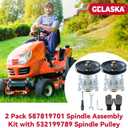 GELASKA 2 Pack 587819701 Spindle Assembly Kit with 532199789 Pulley Replaces 187292, 192870, 187281, 587820301, 532187292, 539112057, 587125401, 587256401, 532187281, 532192870, 532192872, 587253301