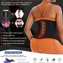 TrainingGirl Waist Trainer for Women Lower Belly Waist Trimmer Corset Tummy Wrap Workout Sweat Belt Band Sports Sauna Suit, Small