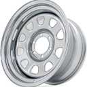 Rough Country 17x9 Polished Chrome Steel Wheel - 6x5.5, 12mm Offset, 4.25 Bore, Classic Off-Road Rim for Trucks, Jeeps & SUVs