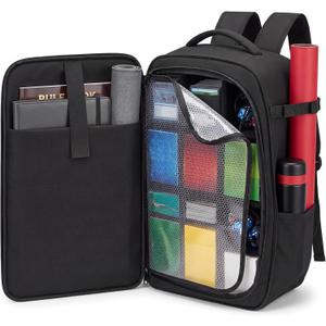 Geetery Large 23'' Tcg Backpack for Board Game Mtg Deck Card Storage Bag Tcg Backpack for Deck Boxes Sleeved Cards Playmats Binder Space Board Game Storage Compatible with Magic The Gathering Travel, 22.8 x 13.7 x 8.6 inches