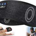 MUSICOZY Sleep Headphones Bluetooth 5.4 Headband, Wireless Earphones Sweat Resistant Earbuds with Ultra-Thin HD Stereo Speaker for Workout Running (Light Black)