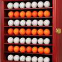 KCRasan Golf Ball Display Case - Wall Mounted Holder with Glass Door, Ideal Gift for Golf Enthusiasts