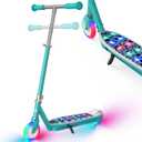 Gyroor KS2 Kids Electric Scooter with LED Lights  Safe 5 MPH Speed, Foot Sensor Start, Adjustable Handlebar, Fast Charging, for Ages 612 (Teal)