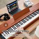 Digital Piano 88 Key Semi Weighted Keyboard,Full-size Electric Piano for Beginners,with Sheet Music Stand,Pedal,Power Adapter,Headphone Mode,USB-MIDI (KU-3506 Digital Piano with Stand)