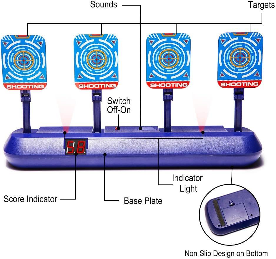 Targets for Nerf Guns, Electronic Auto Scoring Digital Reset Shooting Target for Nerf Practice, Ideal Gift Toy for Kids, Teens, Boys & Girls