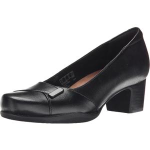 Clarks Women's Rosalyn Belle Dress Pump (6, Black Leather)