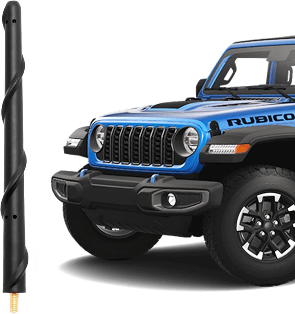 7 Inch Antenna Compatible with Jeep Wrangler Gladiator JL JK JT Rubicon Sahara 2007-2026, Short Antenna Replacement for Jeep 4xe Sport Willys Mojave Unlimited, Jeep Accessories