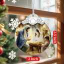 2 x Nativity Scene Ornament, Christmas Tree Ornament, Religious Christmas Ornament, Holy Family, Baby Jesus, Christian Home Decor, Religious Gifts, Christian Gifts, Gift Exchange, Gift Idea