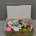 Baby Toys 6 to 12 Months, 5 In 1 Montessori Toys for 1 Year Old, Incl Travel Pull String Toy & Rattle Teether & Stacking Baby Block & Soft Infant Ring & Sensory Ball for Toddler 0-3-6-9-12 Month