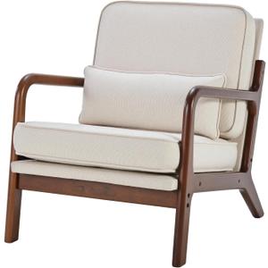 DUMOS Mid Century Accent Chairs Set of 1, 16'' Seat Height Lounge Chair