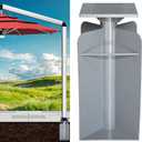 EliteShade USA Rustproof & Windproof Heavy Duty In-ground Umbrella Base Stand, Universal Anchor Holder for Both Cantilever & Straight Middle Pole Patio Umbrellas, Commercial Grade Permanent Stainless Steel Ground Socket