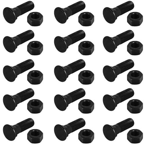 15 Pcs 3/4 Cutting Edge Bolts, Bucket Cutting Edge Bolt, Grader Blade Bolts, Snow Plow Bolts 3/4"-10 x 2-1/2" for Snow Plow Construction Machinery