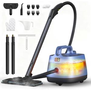 Steam Cleaner for Home, 293°F 5-Bar High Pressure Powerful Multipurpose Handheld Steam Mop, 21 Attachments, 50Oz Capacity, Heavy Duty Steamer for Floors, Cars, Tiles, Crack Cleaning, Turquoise