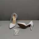 DREAM PAIRS Women's Oppointed-Lacey Pointed Toe Ankle Strap High Heel Stiletto Pumps Wedding Dress Shoes (8.5)