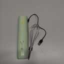 Cordless Hand Mixer, Foldable Design Handheld Electric Whisk with 3 Speed Modes, Hand Held Egg Beater with 2 Detachable Stir Whisks (Green)