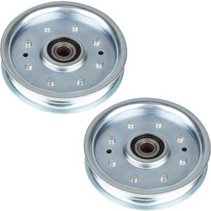 AM37249 Flat Idler Pulley for 393225 07300039 John Deere AM37249 D18314 Exmark Grasshopper 393225 Ariens 07300039 for 108 111H 1646H 1646HS X300 (2 Pack)