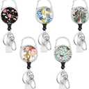 5PCS Nurse Badge Reel, Badge Reels Retractable Badge Clip Cute Badge Reel Funny Badge Reel Retractable Badge Holder Nurse Badge Badge Reel Cute Nurse Badge Holder Badge Clips Retractable ID Badge Reel