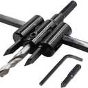 Luomorgo 1 3/16" to 12" Adjustable Hole Saw Circle Cutter Drill Bit Tool Saw Round Cutting for Drywall Wood