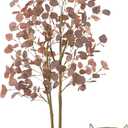 Artificial Eucalyptus Tree, 5ft Fake Eucalyptus Plant with Basket, Red Silver Dollars Silk Leaves Faux Tree for Home Office Perfect Housewares Gift Decoration