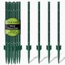 Metal Fence Posts 5 FT Black – Heavy Duty U Post & T Post for Wire Fencing, Rustproof Powder-Coated Steel Fence Stakes, No-Dig Fence Posts for Farm, Orchard, Yard & Temporary Fencing