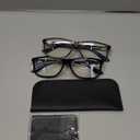 Missfive 2 Pack Progressive Multifocus Reading Glasses Premium Flexible Metal Spring Hinge, Light TR90 Multifocal Readers for Men Women Anti Blue/UV No-Line Trifocal for 3-5ft Mid-Near+2.5