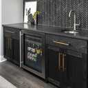 Goo-Ki Vintage Retro Antique Brass Zinc Alloy Cabinet Handles - 10''(256mm) Hole Center Striped Decorations Cabinet Pull Hardware for Bedroom, Kitchen, 6 Pack