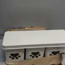 Set of 3 Metal Dog Treat Jars,60oz Airtight Dog Treat Container with Bamboo Lids,Cat Treat Canister,Puppy Cookie Container for Kitchen Counter,Coated Galvanized Steel-White