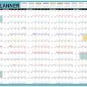 2026-2027 Yearly Wall Calendar - Calendar 2026-2027, Yearly Wall Calendar, July 2026 - June 2027, 23.1" x 34.6" (Open), Wall Calendar 12 Month, Julian Dates, Thick Paper, Round Stickers (Blue)