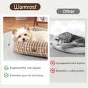 Washable Dog Bed for Small Medium Dogs - Rectangle Orthopedic Corduroy Fleece Pet Bed with Removable Cover and Nonskid Bottom, Calming Puppy Bed Soft Pet Sofa, Camel(20x19x6inches)