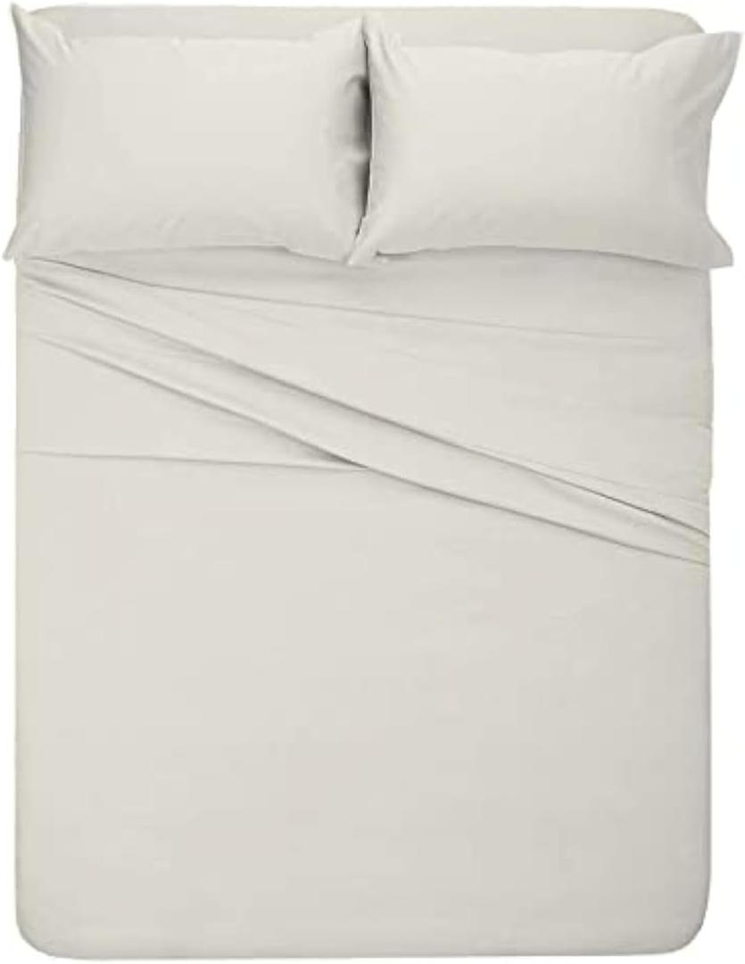 MyGiza Sheets RV King Bed Linen Set, 400 Thread Count, 100% Egyptian Cotton, Deep Pocket, 4 PCs, Ivory (RV King (72 x 80 ))