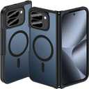 Magnetic Case for Google Pixel 10 Pro Fold, Pixel Fold Case for MagSafe Compatible Wireless Charging, Skin-Friendly & Smooth Touch, Military-grade Shockproof & Drop-proof Cover, Slim, Black