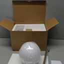 JIMUBEAM Industrial Vintage Wall Sconce Lighting, Milky White Glass Globe Shade with Long Arm Antique Brass Wall Light, Indoor Up and Down Wall Mounted Lamp for Bedroom Kitchen Bathroom