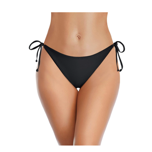 Holipick Bikini Bottoms for Women String Bathing Suit Bottom with Moderate Coverage Low Waist Swim Bottom, size Medium