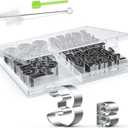 Alphabet & Number Cookie Cutters Sets of 35 Pieces Mold Tools for Fondant Biscuit, Cake, Fruit, Vegetables, or Dough Stainless Steel