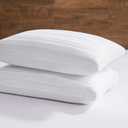 downluxe Goose Feather and Down Pillows - 2 Pack Gusseted Hotel Collection Feather Pillows Set of 2 for Back, Stomach or Side Sleepers, King Size (18"x34"x2")