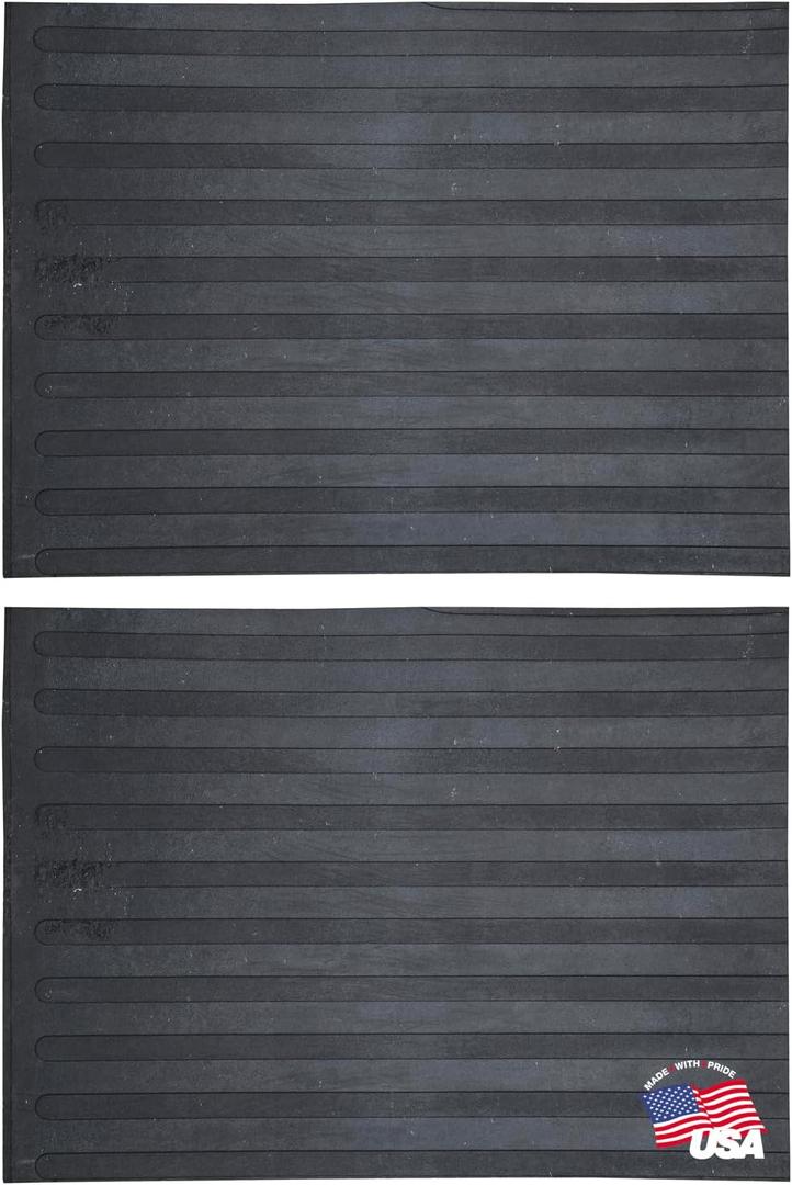 Boomerang Rubber Multi-Use Utility Mat, 3' X 4' X 5/16", 2 Pack, Made in The USA, Recycled Rubber Value-Grade Mats Great for Agricultural Stable Stalls, Gym, Workshop, Garage
