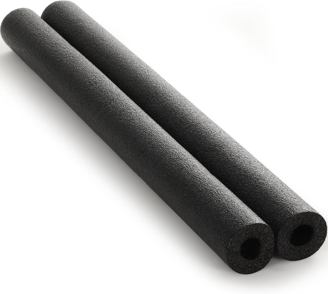 Hollowfly 2 Pack Jumbo Pool Noodles Floating Pool Noodles Foam Tube Large Hollow Floating Training Device Swimming Craft Projects Padding Bumper(50 x 4.5 Inch,Black)