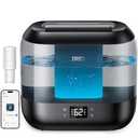 Dreo Smart Humidifiers for Bedroom-Filter Included, Top Fill 4L Humidifier Large Room with 28 dB, 36H Runtime, Touch/APP/Voice Control, Nightlight, Cool Mist Humidifiers for Baby, Plants, Ebony