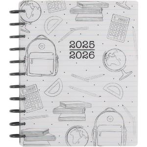 Happy Planner Disc-Bound 12-Month July 2025June 2026 Planner with 3 Extra Months, Big Size, Teacher Layout, Here We Go Again, 7" x 9.25