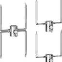 onlyfire Universal Rotisserie Meat Forks BBQ Grilling Accessories for Most Grills, Include 2pcs 2-Pronged Rotisserie Forks and 1pc Double Sided Rotisserie Fork