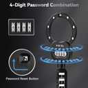 HEETA Electric Scooter Lock Anti Theft, 4 Digit Combination Bike Chain Lock, Heavy Duty Security Bicycle Lock Cable Accessories for E Scooter, E Bike, Motorcycle, Door, Gate & Fence