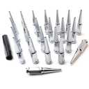 24PCS M14 x 1.5 Chrome Cone/Conical Bulge Seat Wheel Spike Lug Nuts with 1 Socket Key Compatible with Ram 1500 2012-2022, F-150 2015-2017, F-250 F-350 2003-2016, Chevy Silverado Sierra 1999-2019