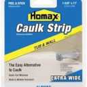 Homax Almond Silicone Caulk Strips 1-5/8 in. x 11 ft.
