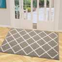 Finchitty Indoor Door Mat, Dirt Resistant and Absorbent, Low-Profile, Non-Slip, Washable Inside Floor Mats for Front Door, Back, and Entrance, 40" x 32", Khaki