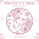 Supervitae 60 Pack Pink Floral Paper Place Mats Chinoiserie Scalloped Disposable Placemats 13.5 Inch Flower Decorative Table Mats for Dinner Table Setting Banquet Birthday Wedding Bride Party Supplies