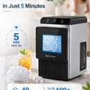 EEVOXI Nugget Ice Maker Countertop N1, 40 Lbs/24H Chewable Ice Machine | First Ice in 5 Minutes, Automatic Self-Cleaning, Quiet Operation, Compact Design for Everyday Drinks at Home or in the Office